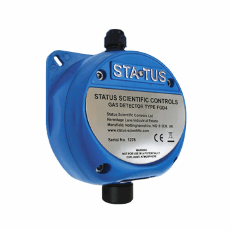 Dynament FGD4 safe area gas detector – loop-powered, 8–24V DC, 4–20mA output, plug-in sensors for non-hazardous environments